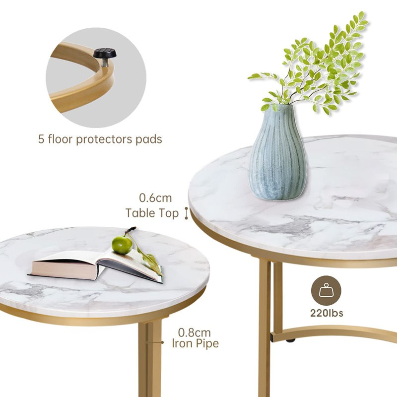 Nesting Marble Coffee Table - Image 2