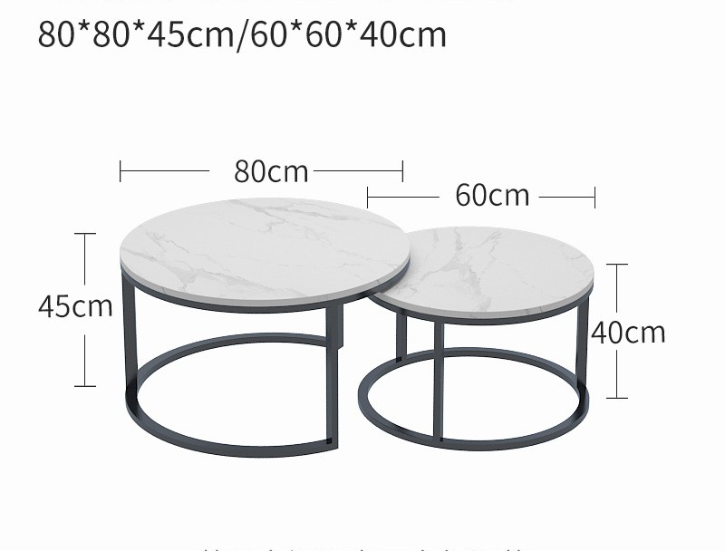 Nesting Marble Coffee Table - Image 5